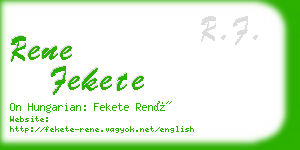 rene fekete business card